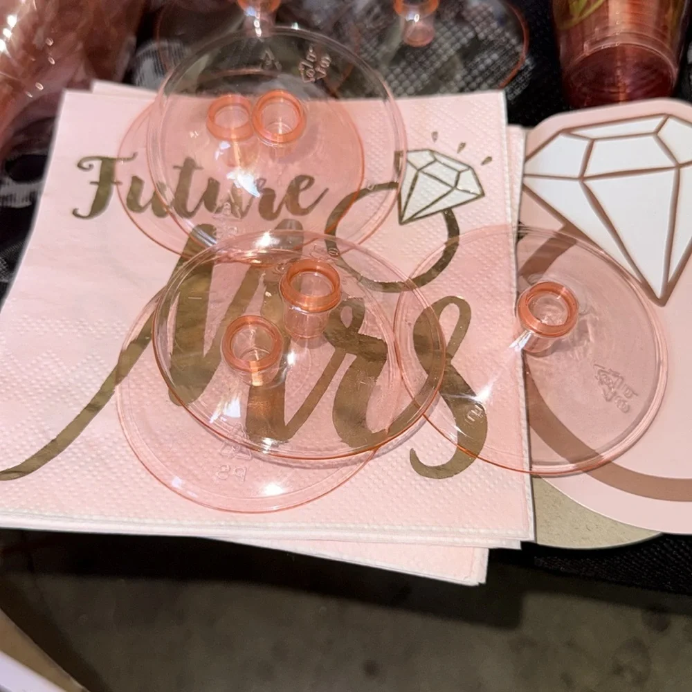 Gold and Pink Bride Crew Party Set